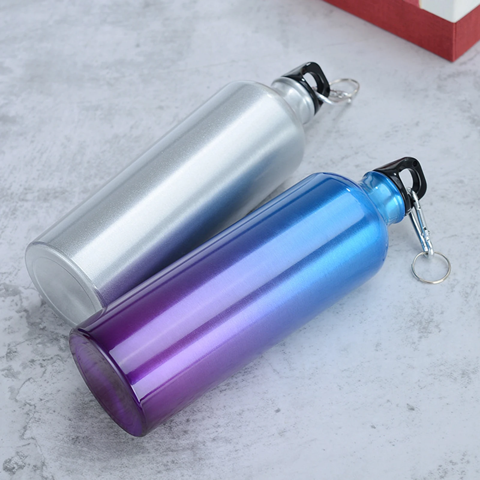 Sports Water Bottle 750mL Aluminum Outdoor Bike Sports Water Bottle Drinking Kettle Drinking Cup Leakproof Water Jug for Travel Running Camping