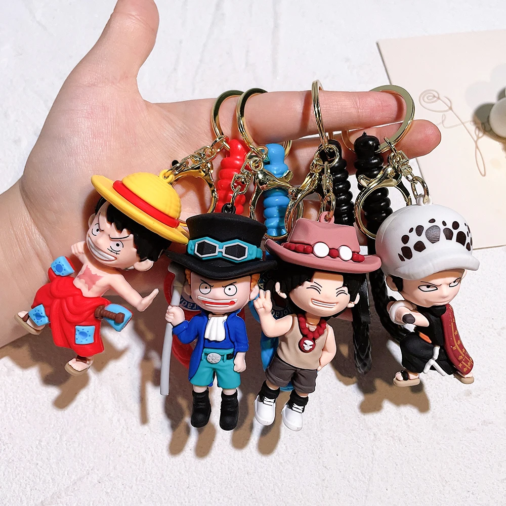 Llaveros de One Piece Anime Monkey D. Llaveros de personajes de dibujos  animados de Luffy, Tony Chopper, Roronoa Zoro, llavero a granel, colgante  para bolso de muñeca - AliExpress