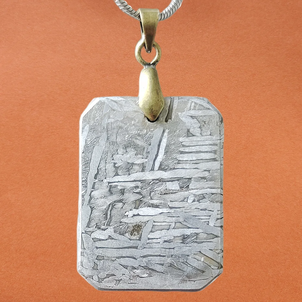

Natural Iron Meteorite Material Pendant Muonionalusta Iron Meteorite Necklace Meteorite Specimen Collection