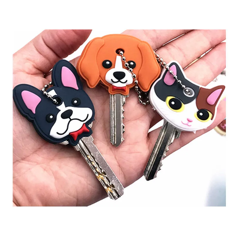 1Pcs Silicone Ornament Pendant Keychain for Dogs Cats