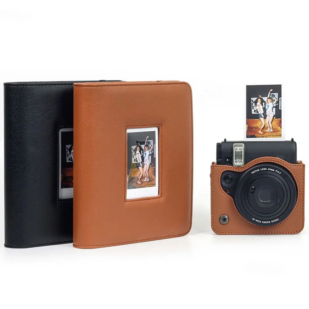 

PU Leather Instant Camera Photo Album 288 Pockets Stamps Photography Book Large Capacity Movie Tickets for Polaroid/Fujifilm