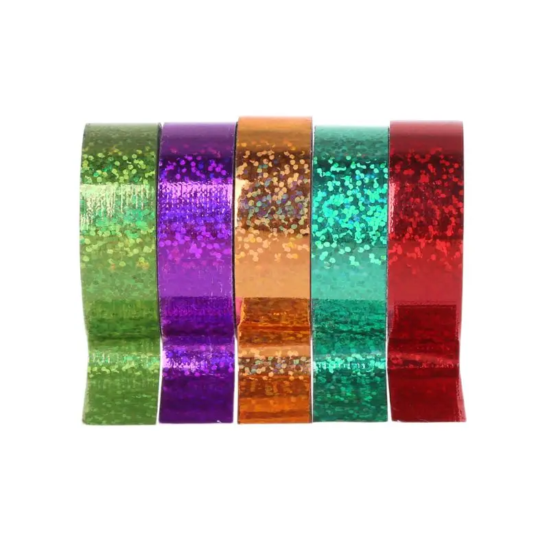 DIY Scrapbooking Tools, Hoops Stick Masking Tape, Rhythmic Gymnastics Decoration, RG Prismatic Glitter Tape, Gymnastics Decoration