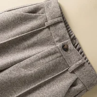 Woolen Herringbone Harem Pencil High Waist Korean Fashion Women's Pants Casual Office Lady Trousers Thick Suit Pants For Women - Image 6