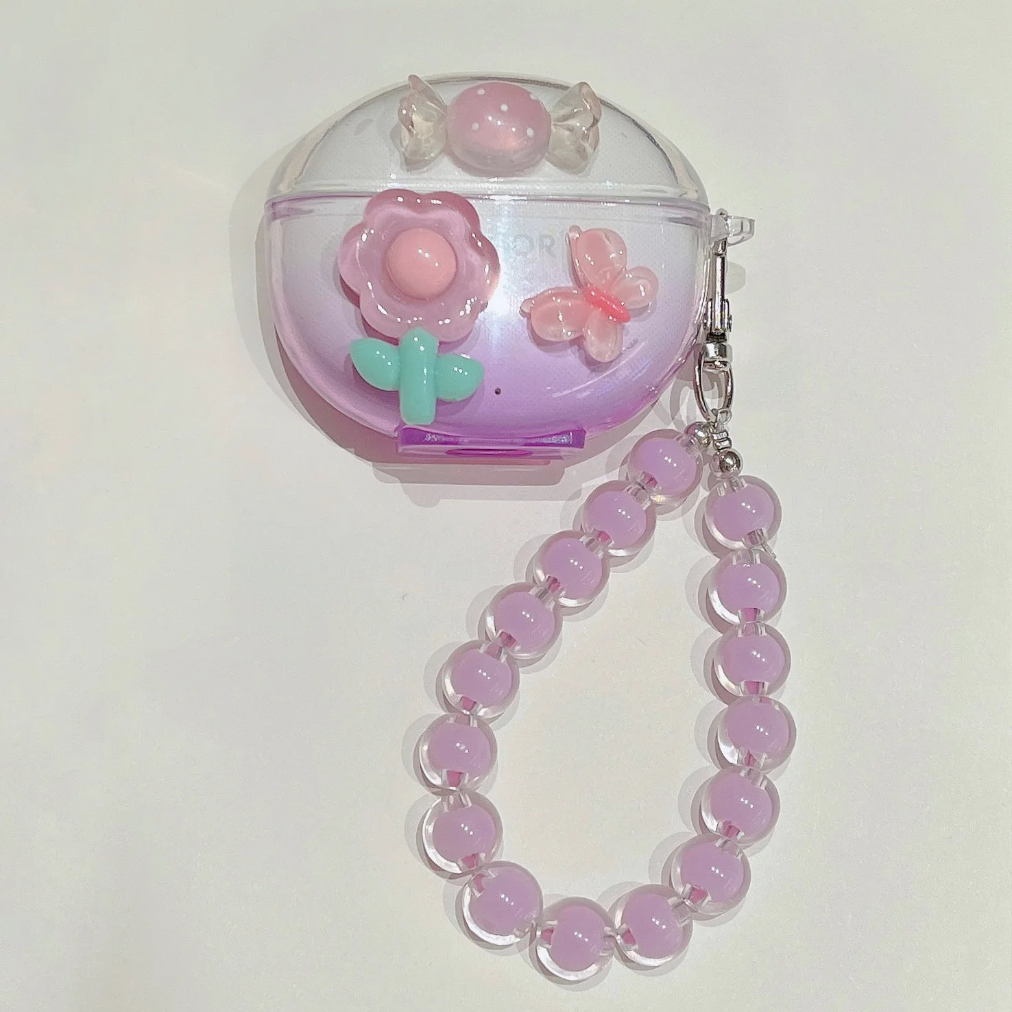 Cartoon Headphone Case with Keyring - Soft TPU Protective Cover
