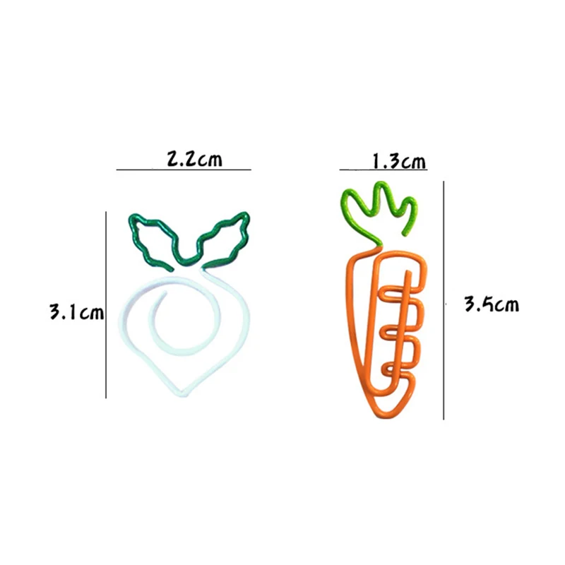 File Memo Clip Metal Bookmark Decorative Vegetables Shaped Mini Paper Clip