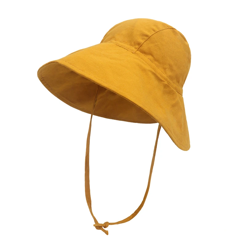 Kids Cotton Bucket Hat - UV Protection Summer Beach Cap