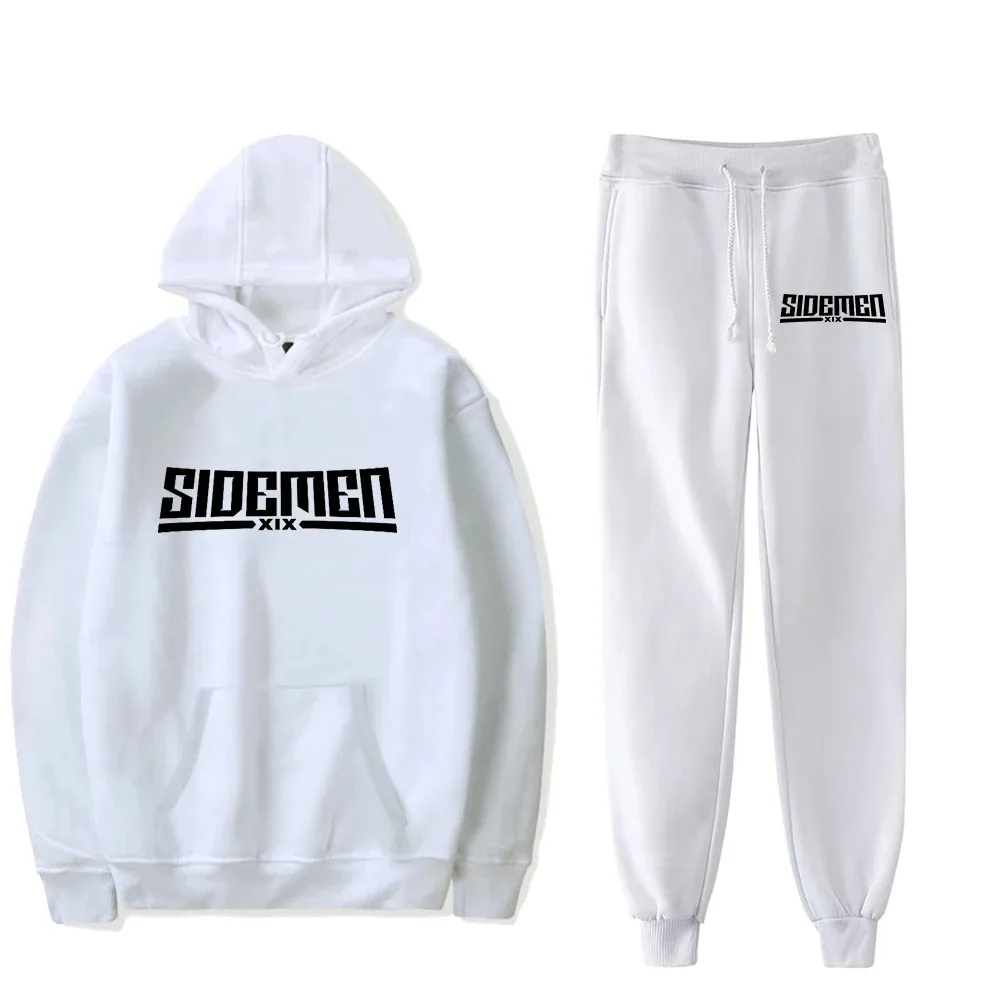 Thomas Sanders Sidemen Merch Two Piece Set Sweatshirts + Sweatpants Mulheres Homens Hoodie Jogger Pants 2024 Hip Hop Roupas