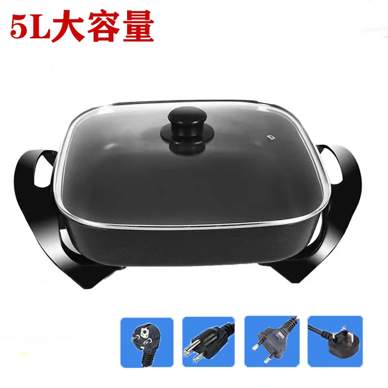 Electric Frying Pan, Household Multifunctional Integrated Temperature Control, Electric Hot Pot Cooking, Non Stick Pan