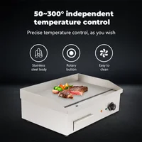 Commercial electric grill Fried Rice fried steak iron plate barbecue equipment adjustable temperature stainless steel grill 2
