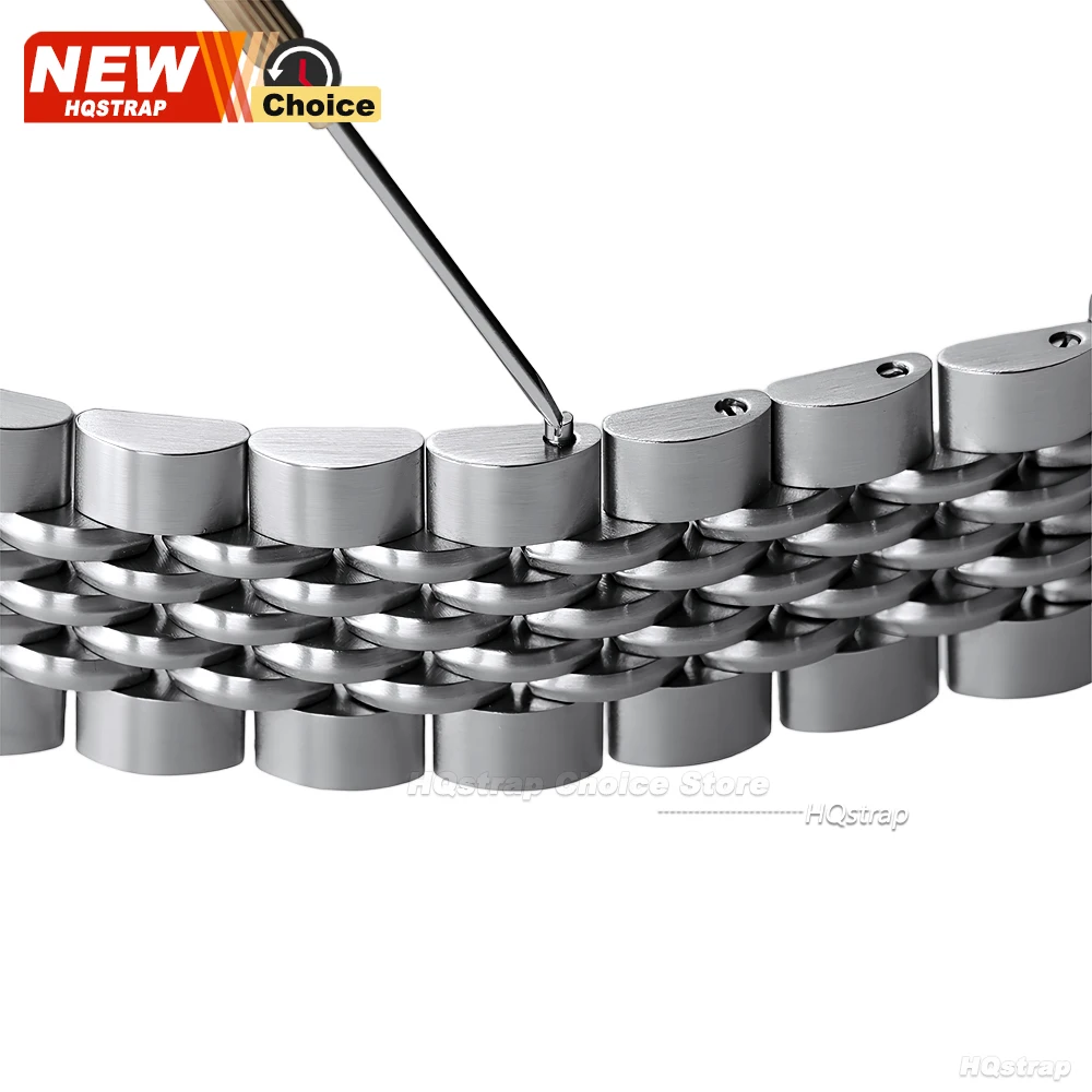 Luxury Stainless Steel Screw Link Strap - Universal Replacement Wristband