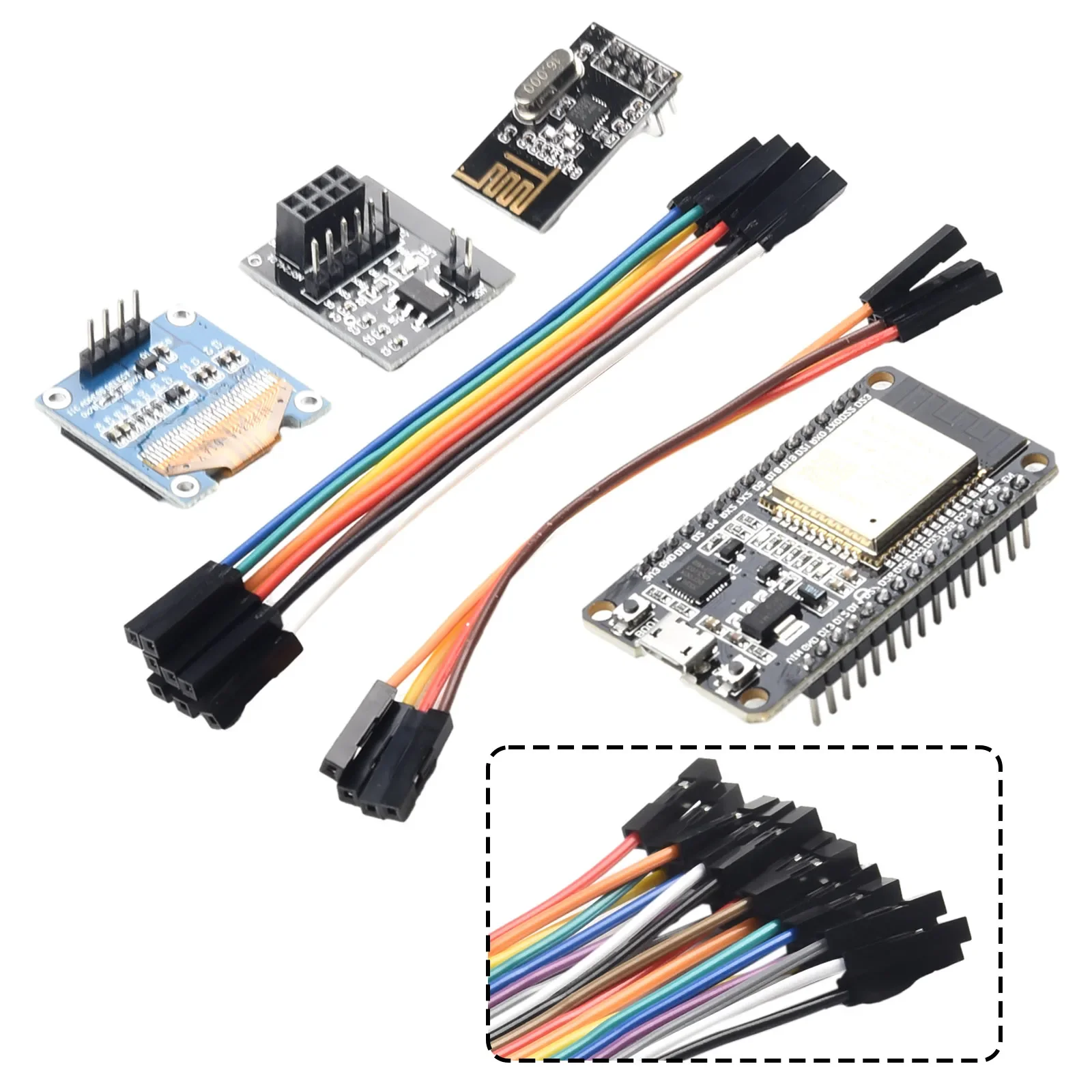 OpenDTU For Hoymiles DIY Kit ESP32+NRF24L01+Cable+ Display+Module + Socket Plug-and-play Ready For Hoymiles Inverters opendtu kit