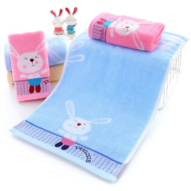 Baby Towel Cartoon Rabbit Face Soft Cotton 50x25cm