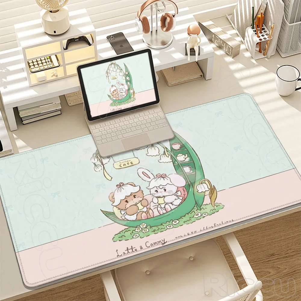 Enhanced Product Title:  
Kawaii Cartoon Desk Mat - Cute XXL Gaming Mouse and Keyboard Pad