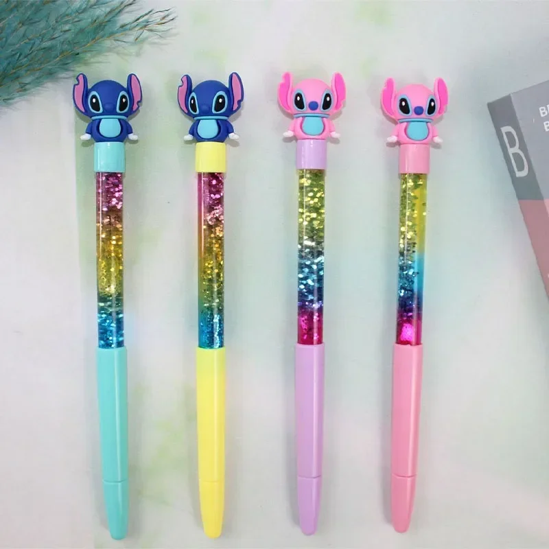 Gel Pens 0.5mm Black 12/24pcs Disney Neutral Pen Cartoon Stitch Students Writing Offices Stationery School Supplies Wholesale 4