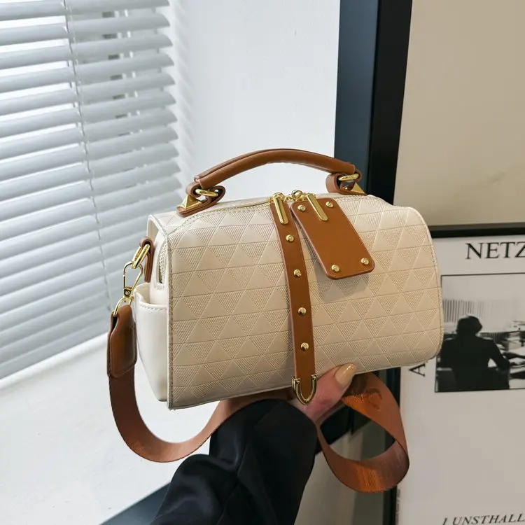 여성용 트렌디한 비건 가죽 숄더백 - 조절 가능한 스트랩 경량 지갑, 사무용품 및 주말 외출용 크로스바디 백