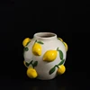 Creative Lemon Relief Ceramic Vase Flower Pots Table Decoration Ornaments Flower Arrangement Floral Vases Room Aesthetic Decor 1