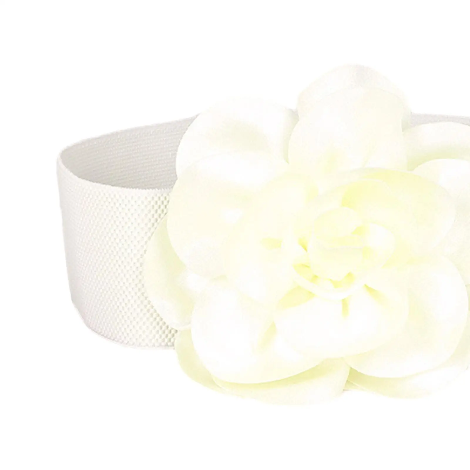Wide Belt for Dress Elastic Waist Belt Fashion Big Ribbon Flower Cinch Belt for Sweater Dresses Clothes Maxi Shirts Accessories