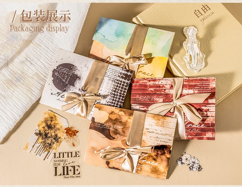 JIANQI 48-teiliges Scrapbook-Set, Aufkleber und dekoratives Papier, Mischung aus DIY-Scrapbooking, Tagebuch, Album, Collagenmaterial, Bastelbedarf – Detail 3