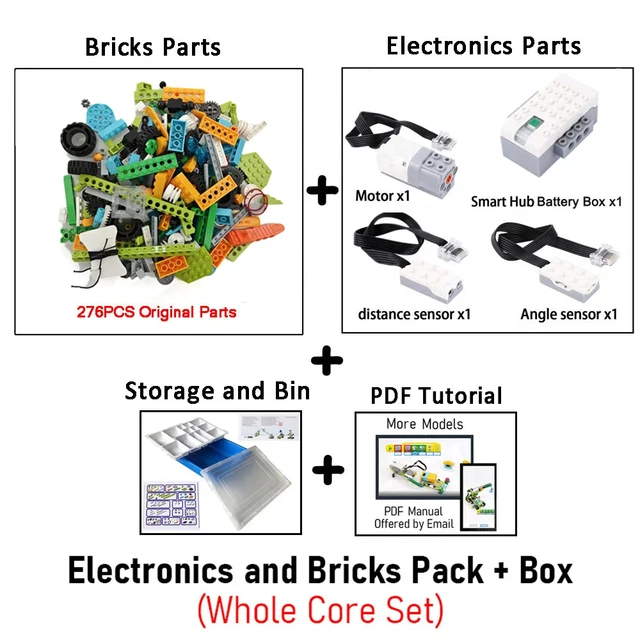 NEW High-Tech Parts WeDoing Robotics Construction Core Set Building Blocks Compatible with We-Do 3.0 Educational DIY Toys - Core Set Boxed