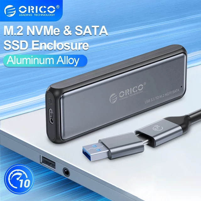 Boîtier SSD ORICO aluminium 20 Gbit/s M.2 NVMe boîtier de clé USB C pour  SSD 10/