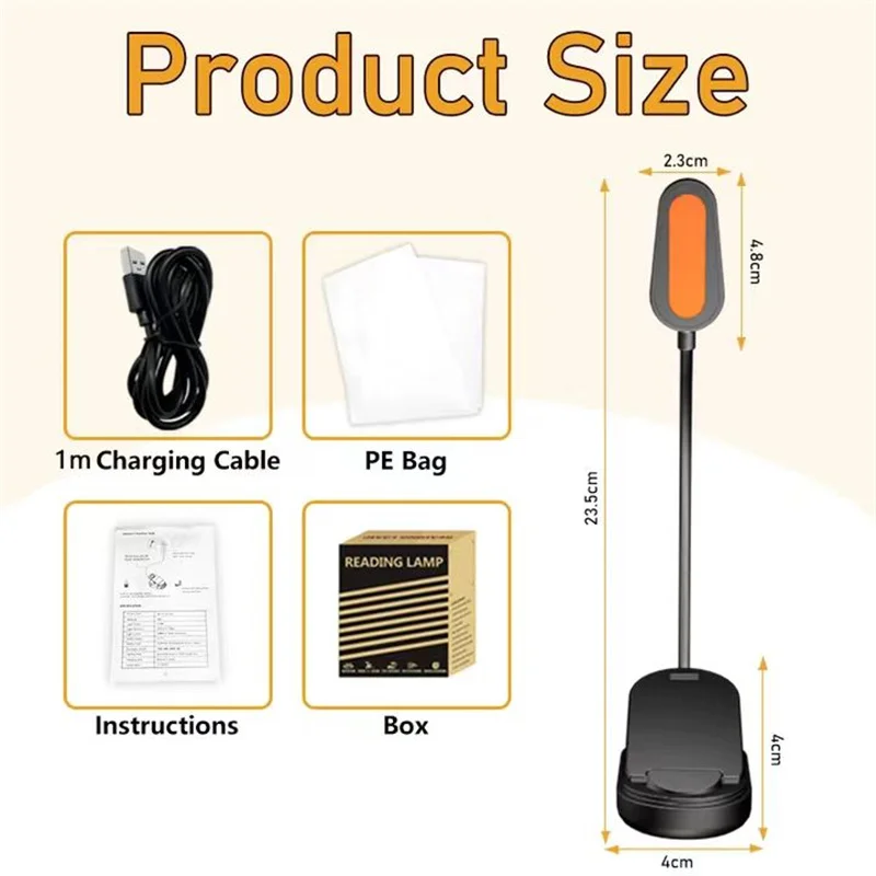Amber Clip On Book Light 6