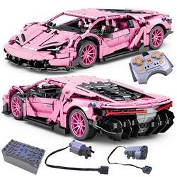 Voiture de sport de ville pour enfants, blocs de construction de course avec télécommande technique, ensemble de blocs de construction cadeau idéal, jouets pour enfants 