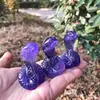 5cm Natural Purple Fluorite Snake Crystal Animal Carving Crafts Healing Energy Stone Fashion Home Decoration Gift 1PCS 1