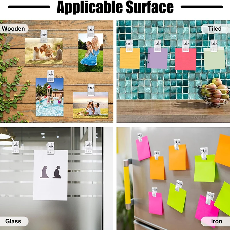 Multipurpose Self-Adhesive Wall Clips