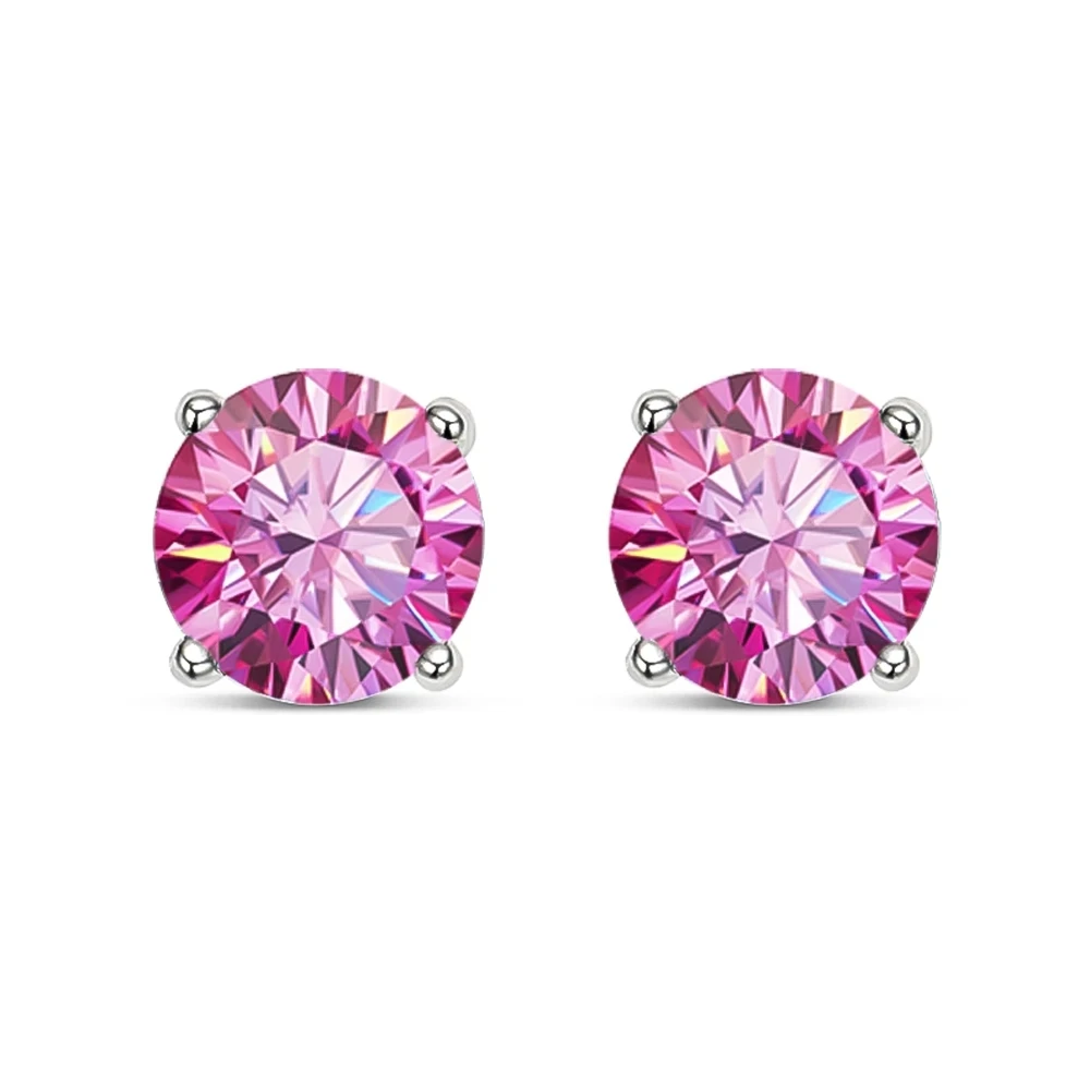 Real Moissanite Stud Earring for Women Men S925 Sterling Silver Plated 18k White Gold Sparkling Birthday Party Gift Fine Jewelry stud earrings