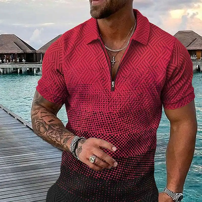 

Fashion 2023 Summer Polo New Clothing Streetwear Casual Men Print Polo Men Shirt Short Sleeve Polo Shirt Print Men tops