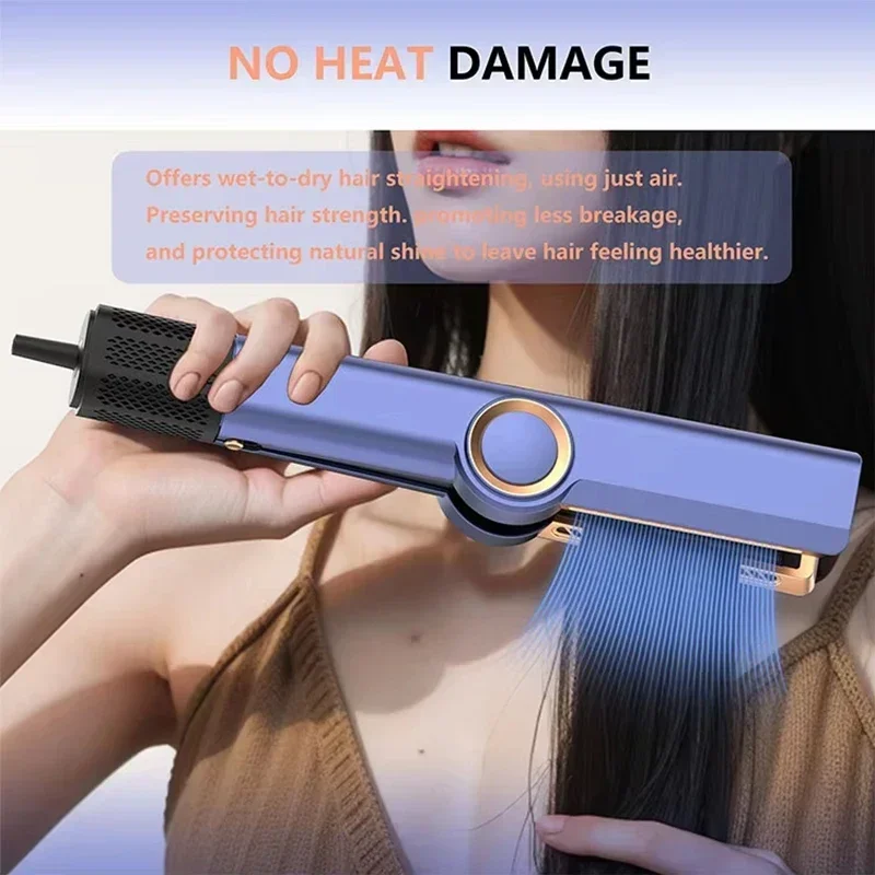 2 in 1 Professional Hair Straightener Hair Dryer Wet & Dry Air Styling Hair Straightener Air Wrap Negative Ion Portable Clamps 5