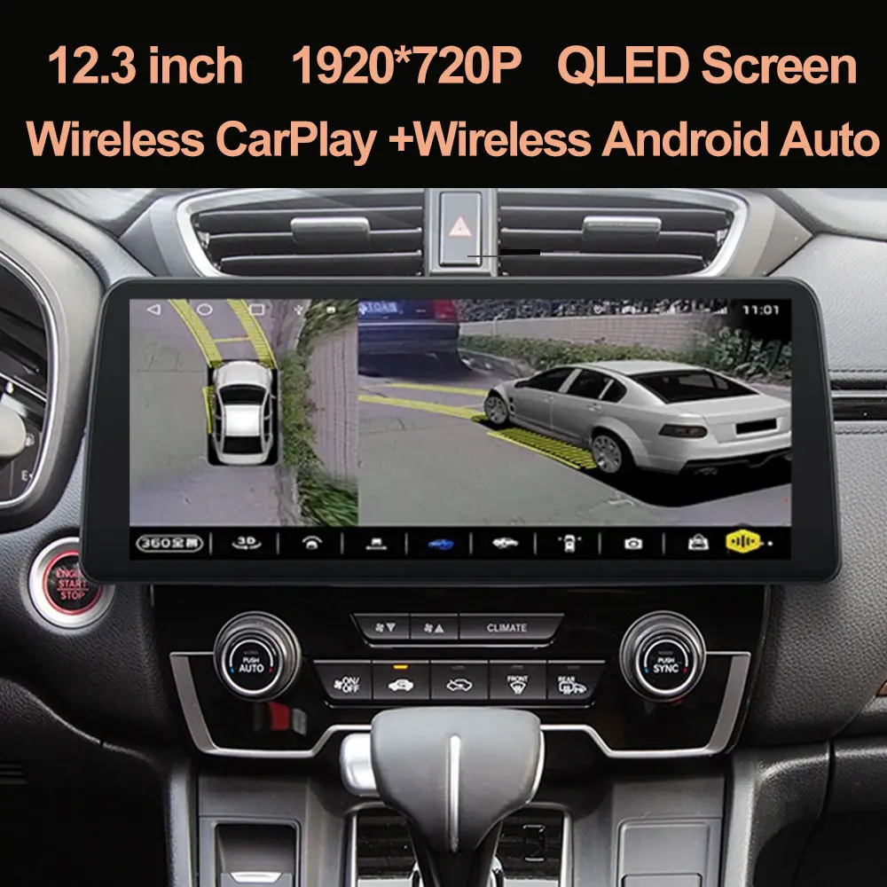 

For Honda CRV CR-V 2017 2018-20211920*720 12.3inch Car Multimedia Radio DVD QLED Android 13 Screen CarPlay video player