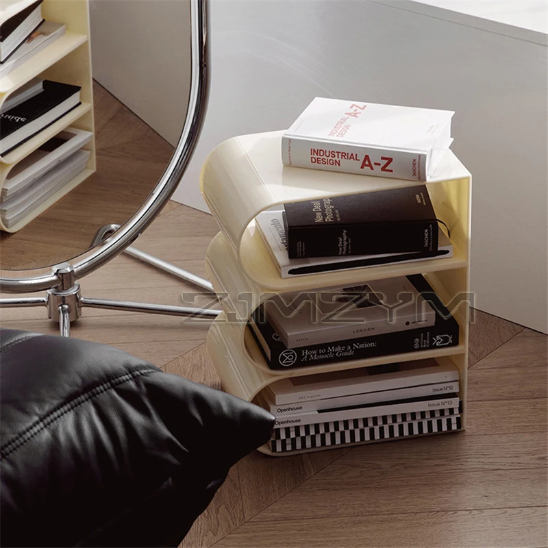 Acrylic Magazine Shelf Desktop Modern Simple Living Room Floor Storage Shelf Books, Newspapers And Materials Coffee Table
