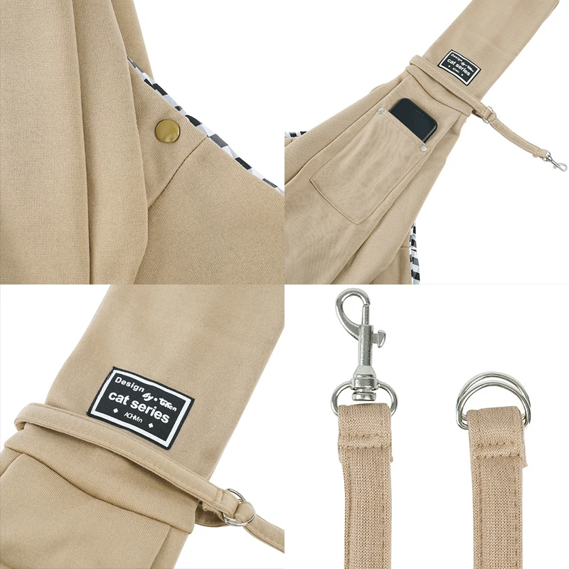 Pet Crossbody Shoulder Bag Outdoor Travel Portable Cat Puppy Sling Bag Cotton Comfortable Tote Pet Carrying Supplies pet carrier bag pet supplies pet carrying bag pet accessories pet backpack