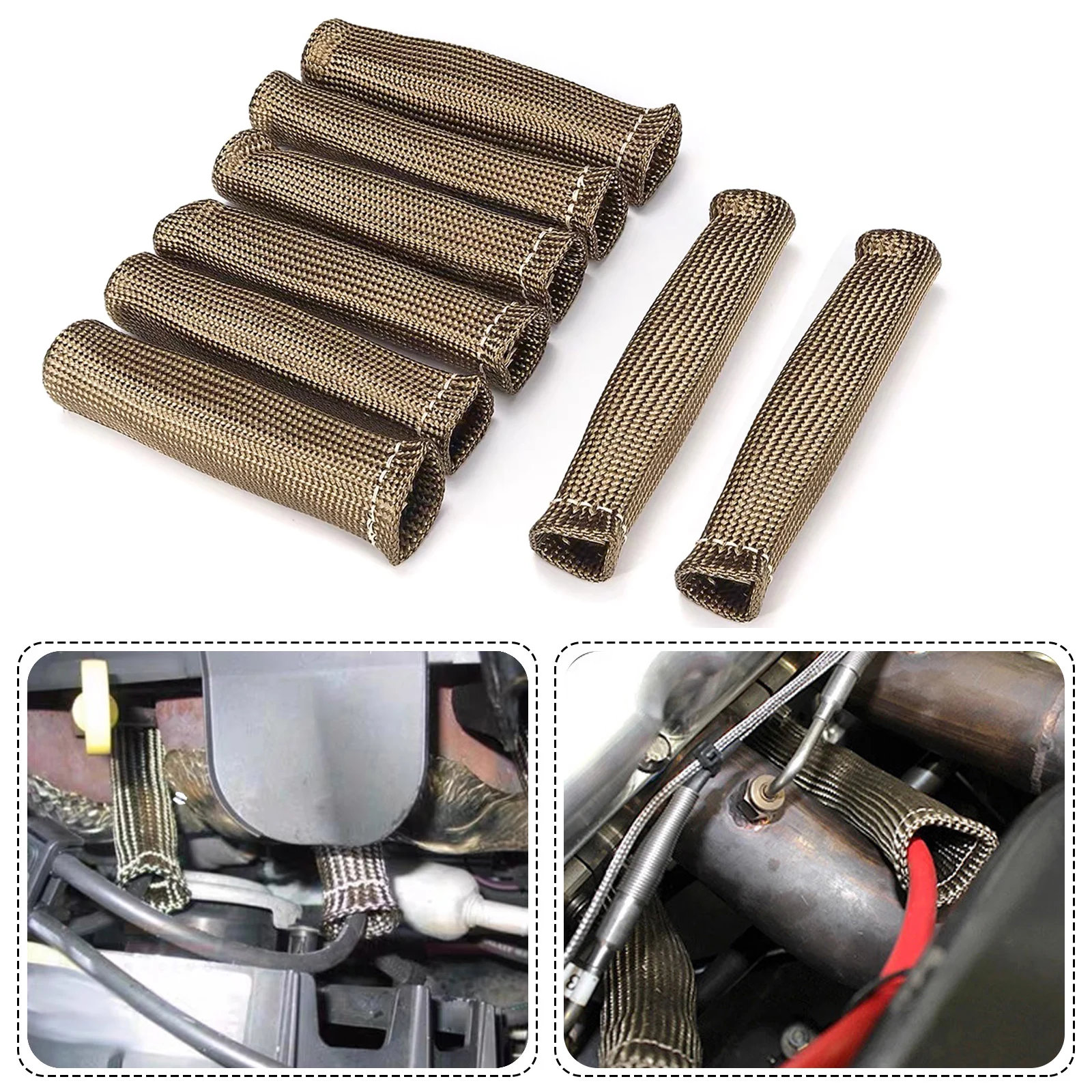 Titanium Vulcan Lava Protector Sleeve Spark Plug Wire Boots 8cyl For VW For PASSAT AUDI A4 B6 2001-2007 EP-GT08TI