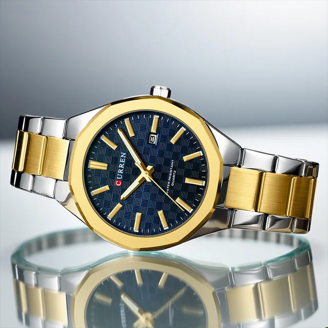 CURREN Men's Simple Watches New Fashion Minimalist Quartz Wristwatch with Luminous Hands Waterproof Business Clock