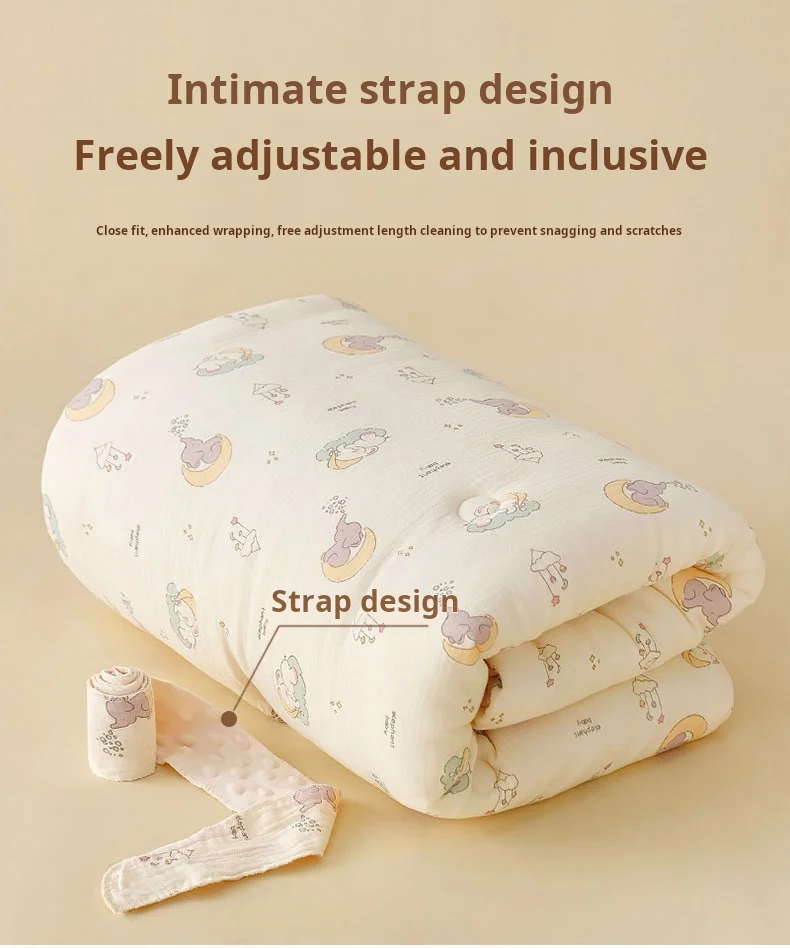 couverture d'emmaillotage avec attaches