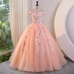 Ashley Gloria Sweet Flower Quinceanera Dresses Elegant Party Dress Luxury Lace Ball Gown Customize Prom Dress Summer New