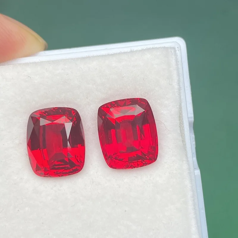 

Pirmiana Hand Make Pigeon Blood Red Lab Grown Ruby Cushion Cut Loose Gemstone for Fine Jewelry Making