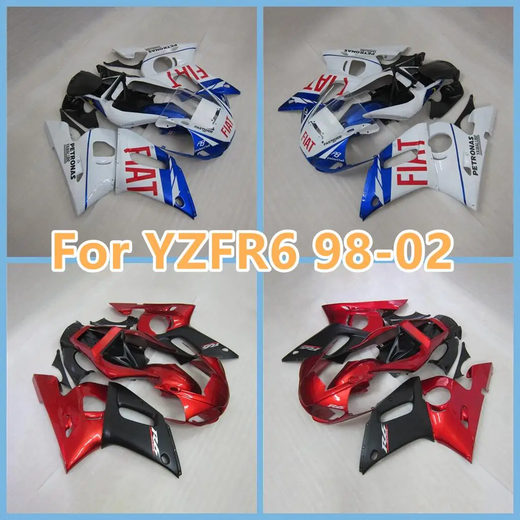 

Окрашенный Кузов для YAMAHA YZF600 1998 1999 2000 YZF-R6 Корпус ремонт Aftermarket 600CC 98-02 YZFR6 ABS пластиковый комплект обтекателей