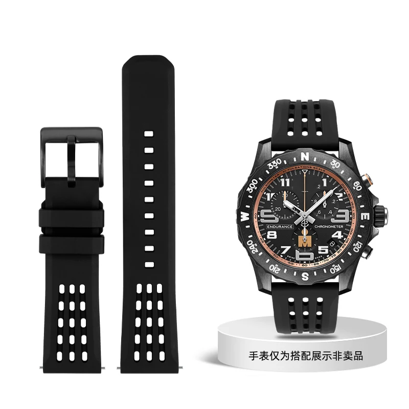 Premium Quick Release Fluorine Rubber Watch Strap with Porous Design