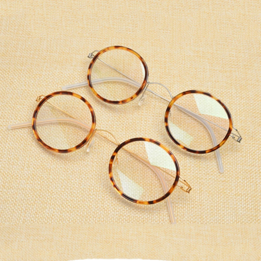 

Denmark Titanium Screwless Eyewear Ultralight Retro Round Glasses Frame Men Women Optical Eyeglasses Spectacle Handmade Designer
