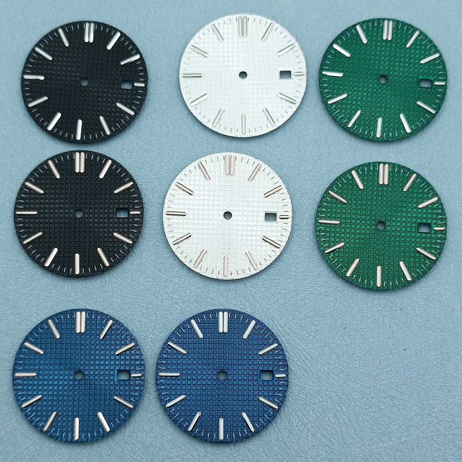 31.8mm Watch Dial Green Luminous Watch Faces Replacement Accessories for NH Movement