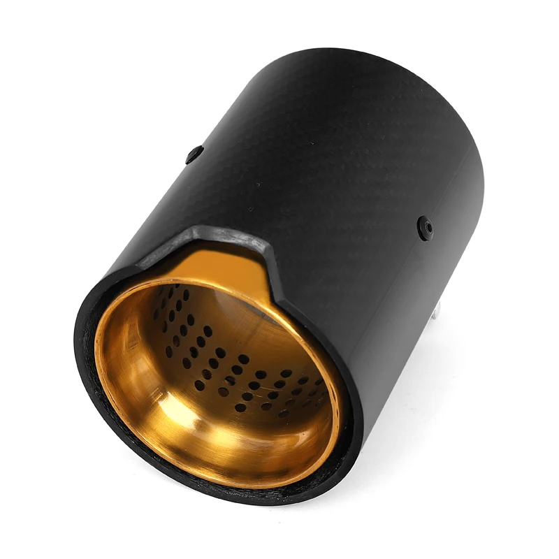 

Universal Carbon Fiber Exhaust pipe Golden Stainless Steel Muffler pipe For BMW 1234 Series M2 M3 M4 M5 car Exhaust tips