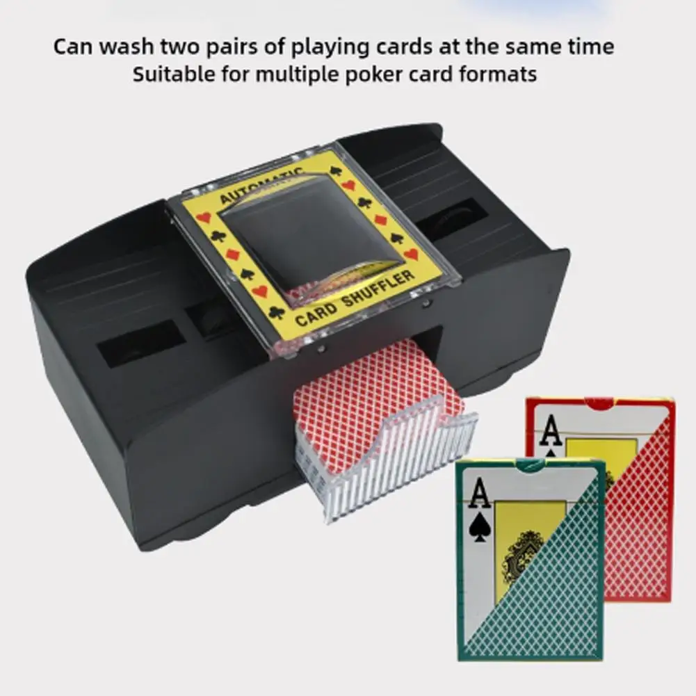Automatic Card Shuffling Machine 1/2 Decks Electric Poker Card Shuffler USB Battery-Operated Shuffler For Games Home Party