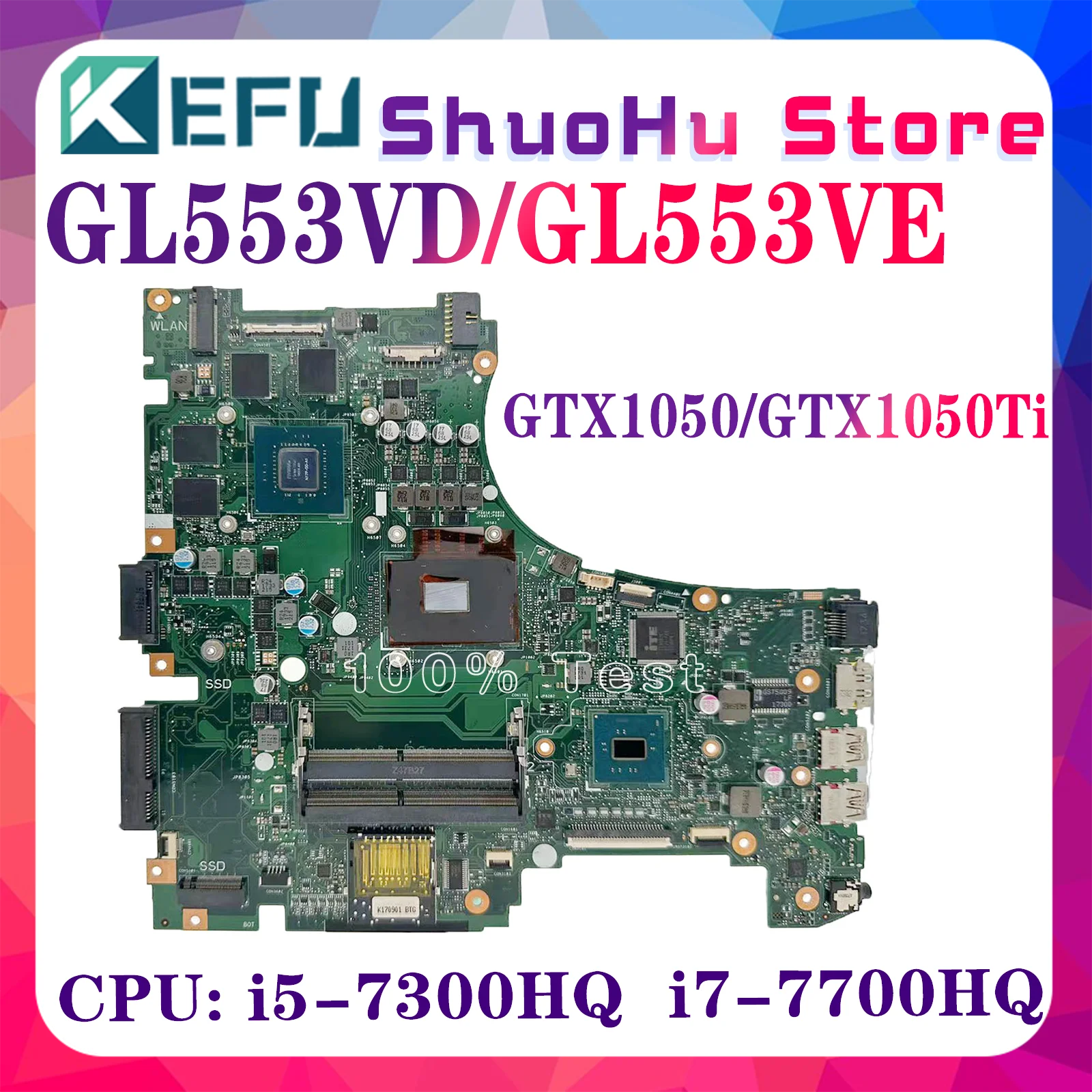 KEFUGL553VDMainboardForASUSROGGL553VEGL553LaptopMotherboardW