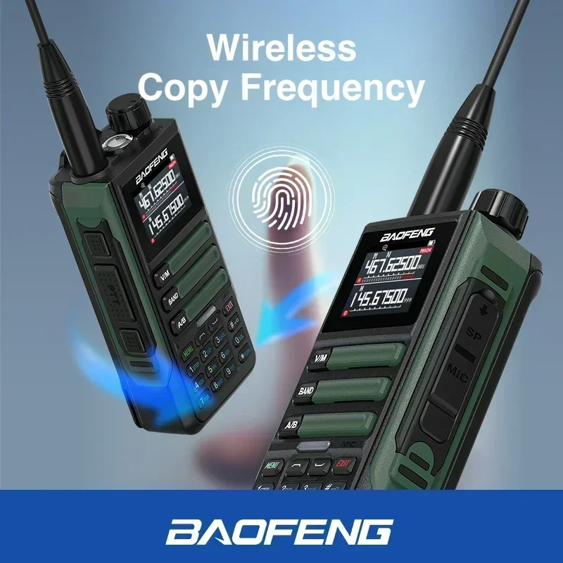 2PCS Baofeng UV16M V2 Walkie Talkie 15W 50KM Long Range 999CH Ham AM/FM Radios UHF VHF TypeC Charge Noise Reduction 2-Way Radio 2