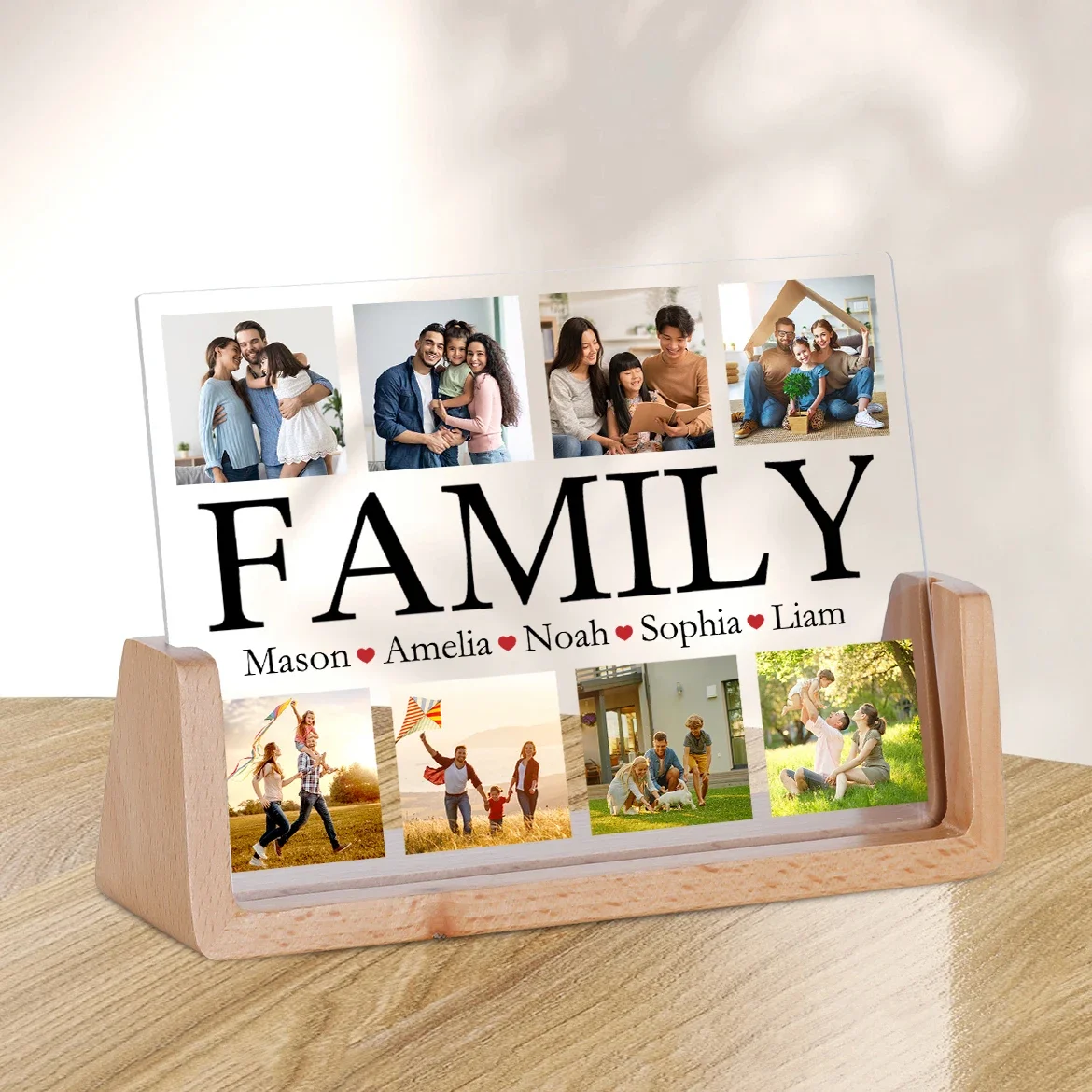 Personalized Family Photo Frame For Women Men Mom Home Decoration Desktop Display Name Birthday Gifts photo frame wood canvas frame wood photo frame wood frame wood picture frame
