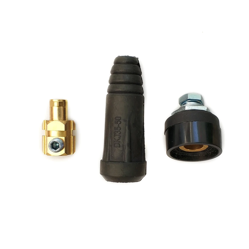 Europe Welding Machine Quick Fitting Female Male Cable Connector Socket Plug Adaptor DKJ 10-25 35-50 50-70 Cable Connector 5