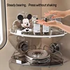 Bathroom Shelf Strong Suction Cup Non Perforated Wall Mounted Kitchen Shelf Household Storage Iron 5